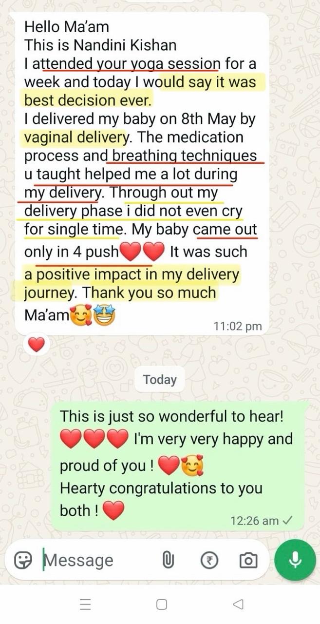 Nandini shares her positive vaginal delivery experience